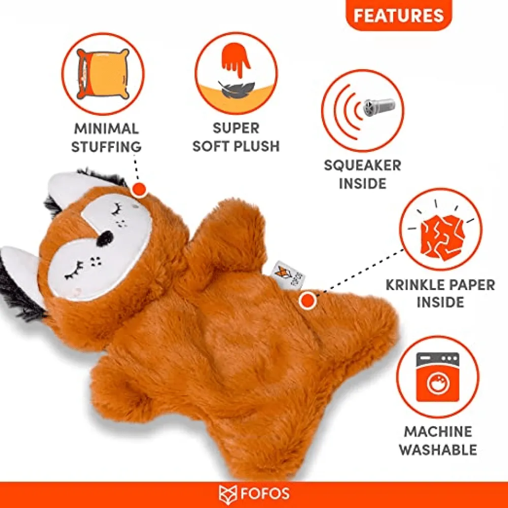 Barkbutler x Fofos Glove Plush Fox Toy for Dogs | For Soft Chewers