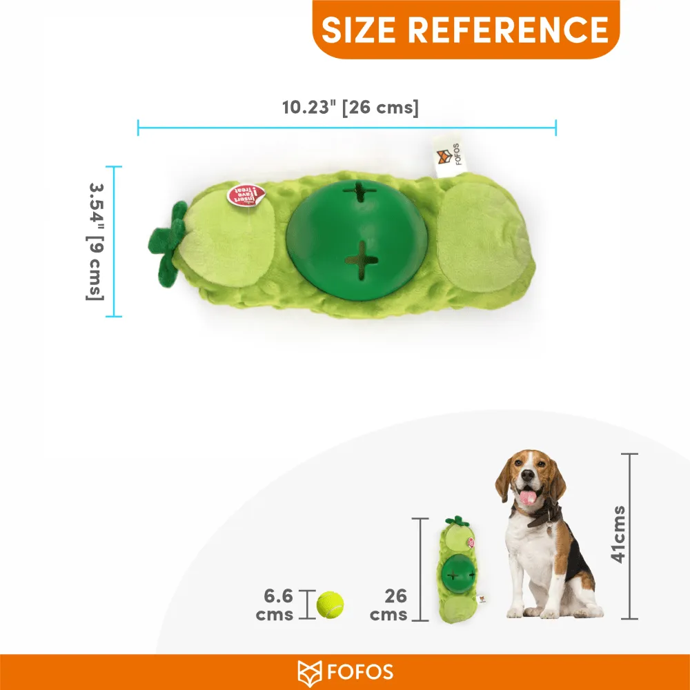 Barkbutler x Fofos Green Bean Treat Toy for Dogs (Green)