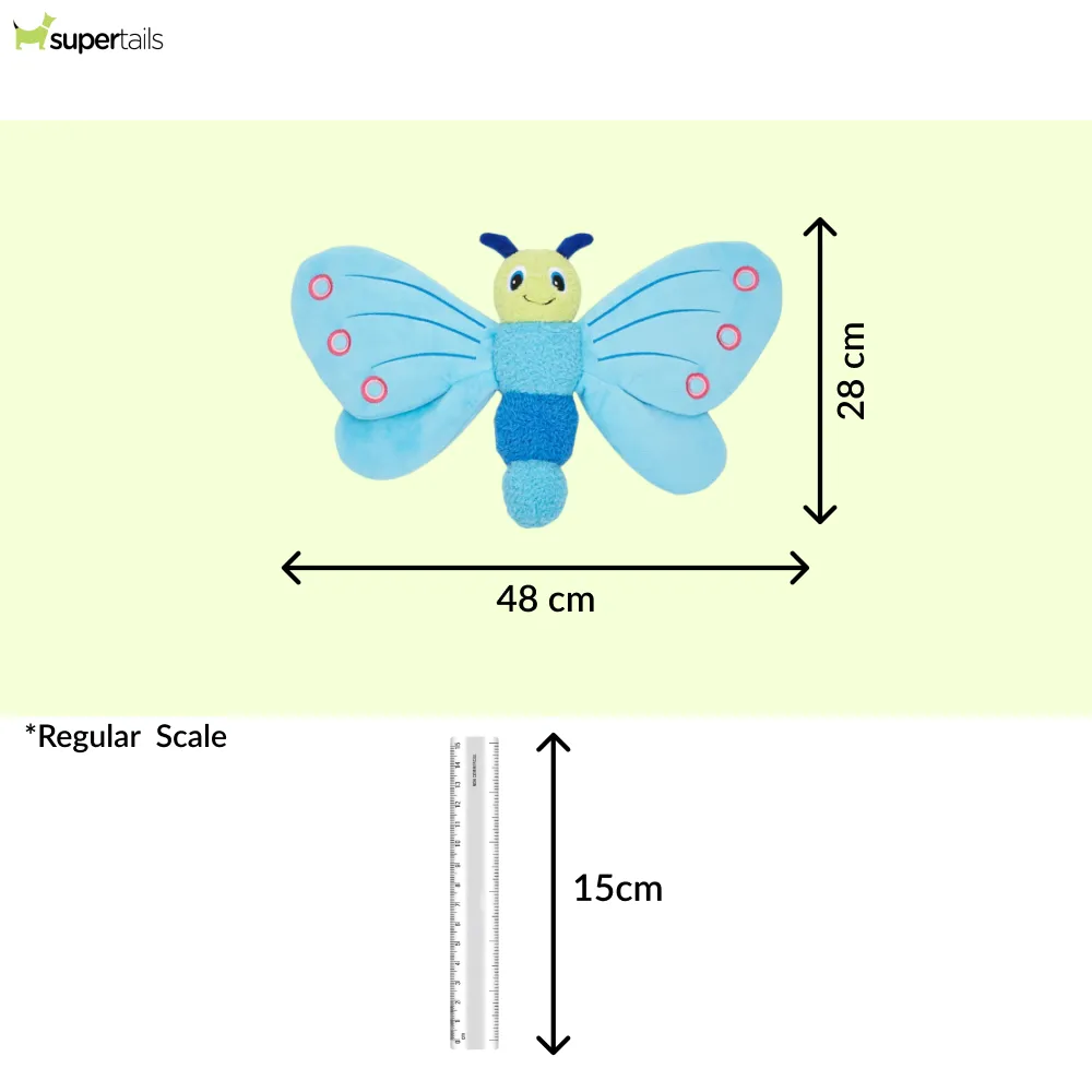 Barkbutler x Fofos Jumbo Butterfly Plush Toy for Dogs (Blue)