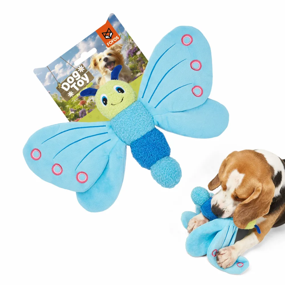 Barkbutler x Fofos Jumbo Butterfly Plush Toy for Dogs (Blue)