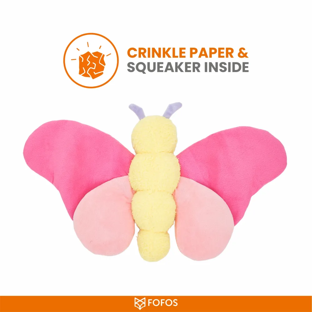 Barkbutler x Fofos Jumbo Butterfly Plush Toy for Dogs (Pink)