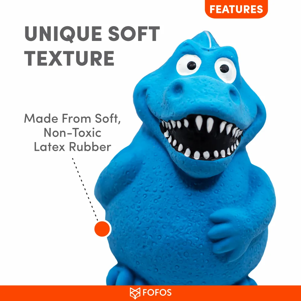 Barkbutler x Fofos Latex Bi Dinosaur Squeaky Toy for Dogs