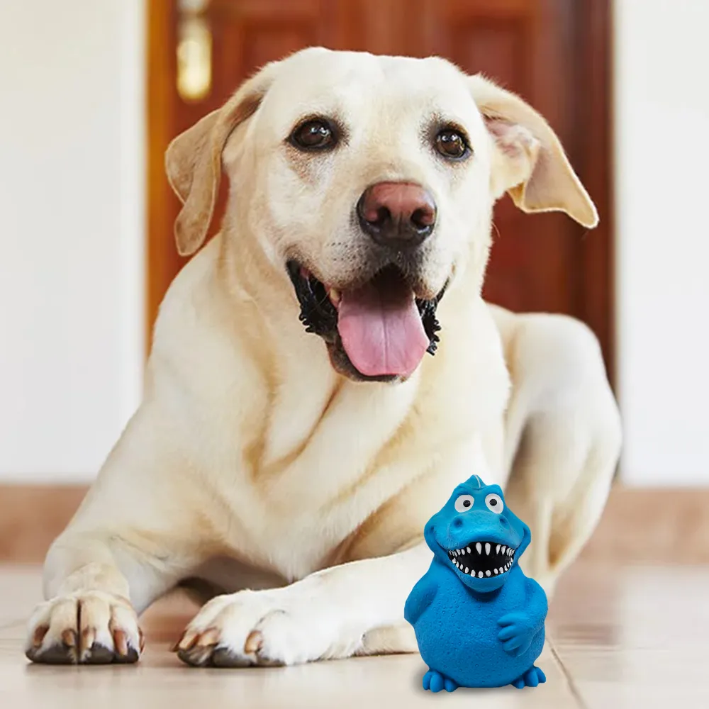 Barkbutler x Fofos Latex Bi Dinosaur Squeaky Toy for Dogs