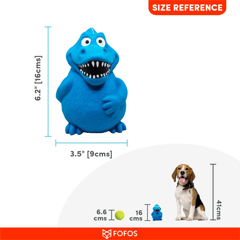 Barkbutler x Fofos Latex Bi Dinosaur Squeaky Toy for Dogs