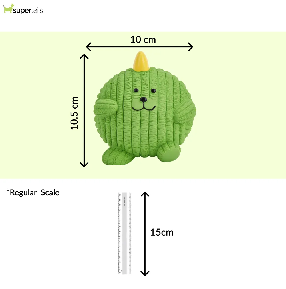 Barkbutler x Fofos Latex Dinosaur Ball Squeaky Toy for Dogs (Green)