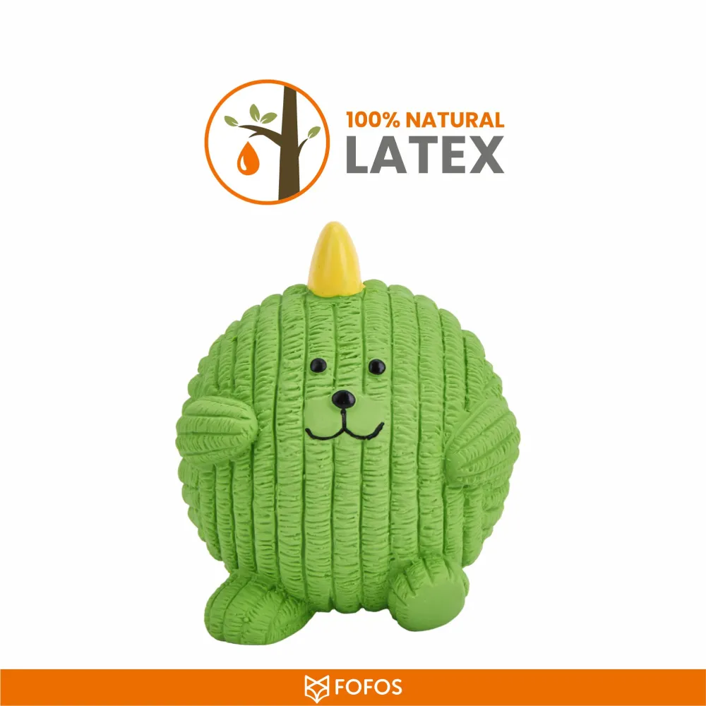 Barkbutler x Fofos Latex Dinosaur Ball Squeaky Toy for Dogs (Green)