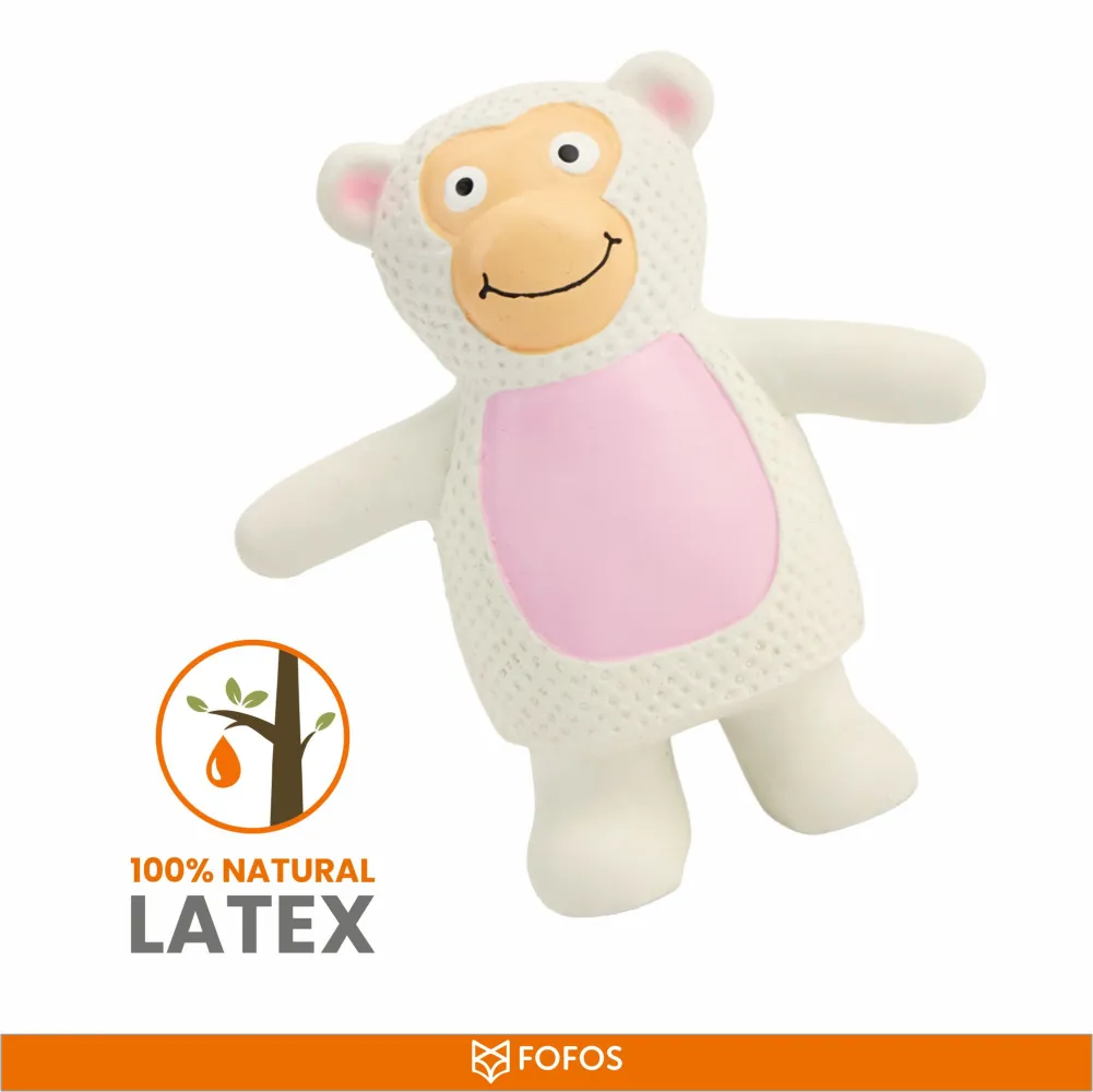 Barkbutler x Fofos Latex Monkey Squeaky Toy for Dogs (Grey)