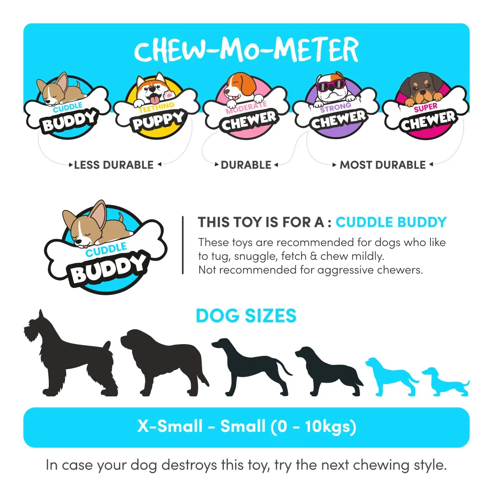 Barkbutler x Fofos Latex Monkey Squeaky Toy for Dogs (Grey)