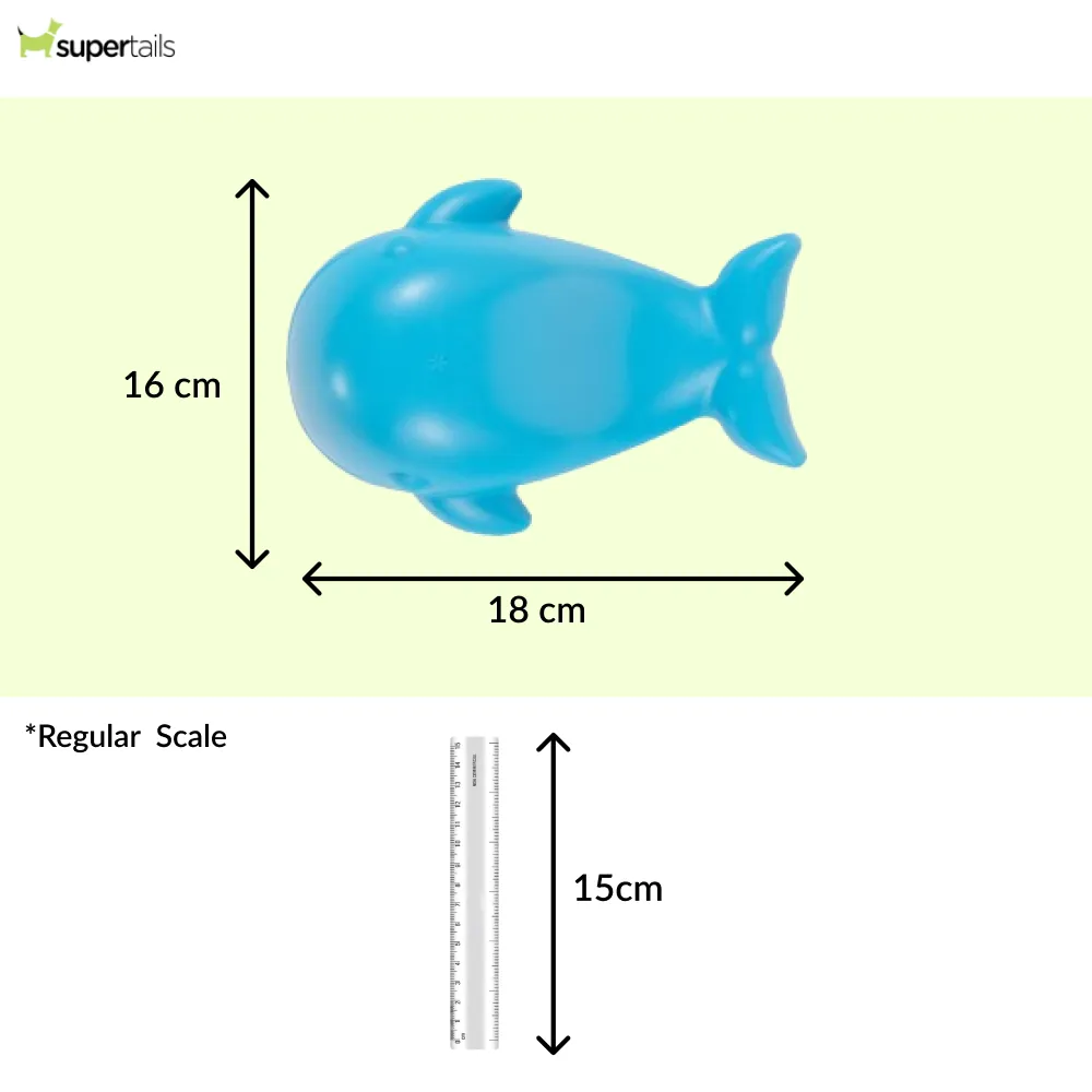Barkbutler x Fofos Ocean Whale Squeaky Chew Toy for Dogs