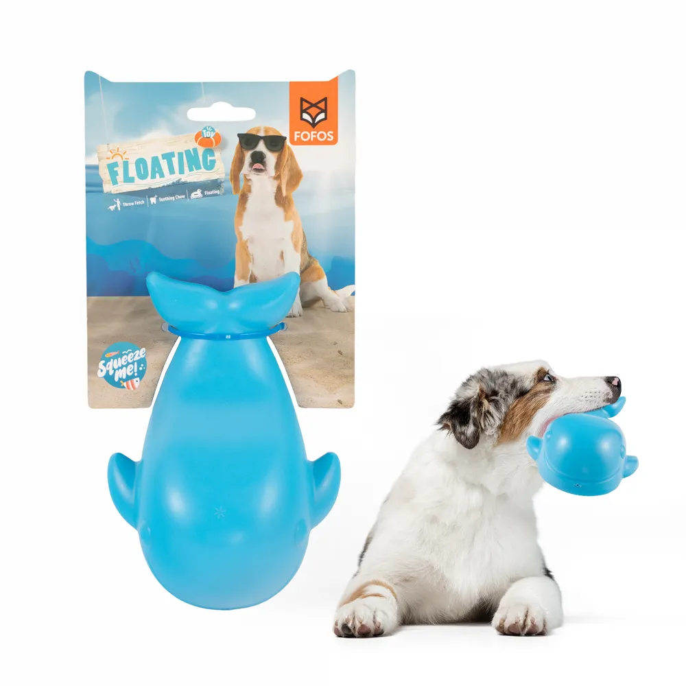 Barkbutler x Fofos Ocean Whale Squeaky Chew Toy for Dogs