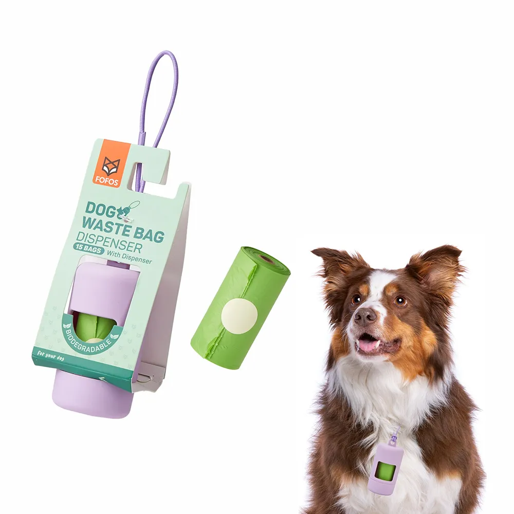 Barkbutler x Fofos Poop Bags Set for Dogs and Cats (Purple)