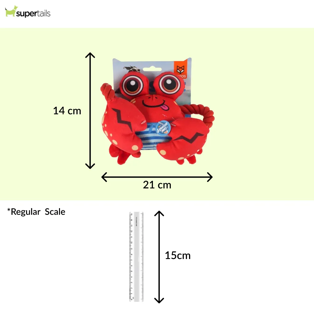 Barkbutler x Fofos Sealife Crab Plush Toy for Dogs
