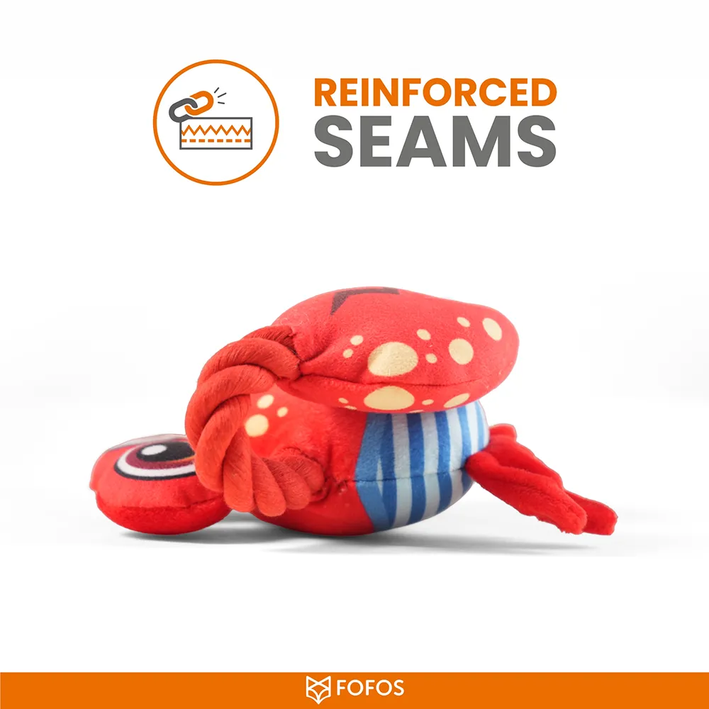 Barkbutler x Fofos Sealife Crab Plush Toy for Dogs