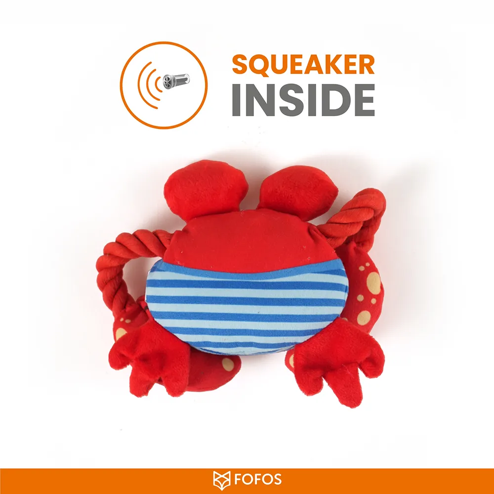 Barkbutler x Fofos Sealife Crab Plush Toy for Dogs