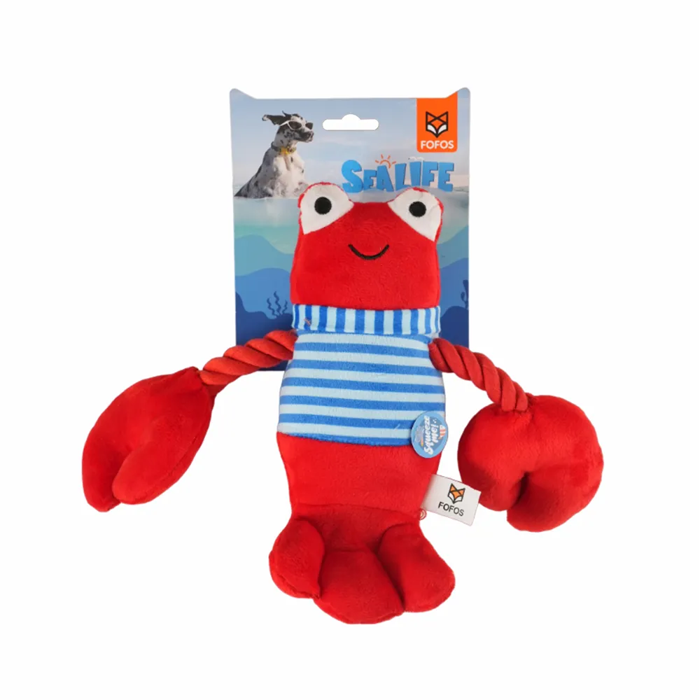 Barkbutler x Fofos Sealife Lobster Plush Toy for Dogs