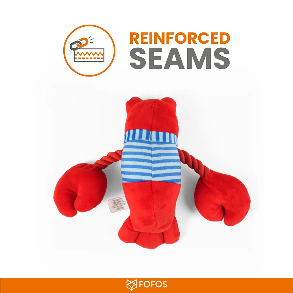 Barkbutler x Fofos Sealife Lobster Plush Toy for Dogs