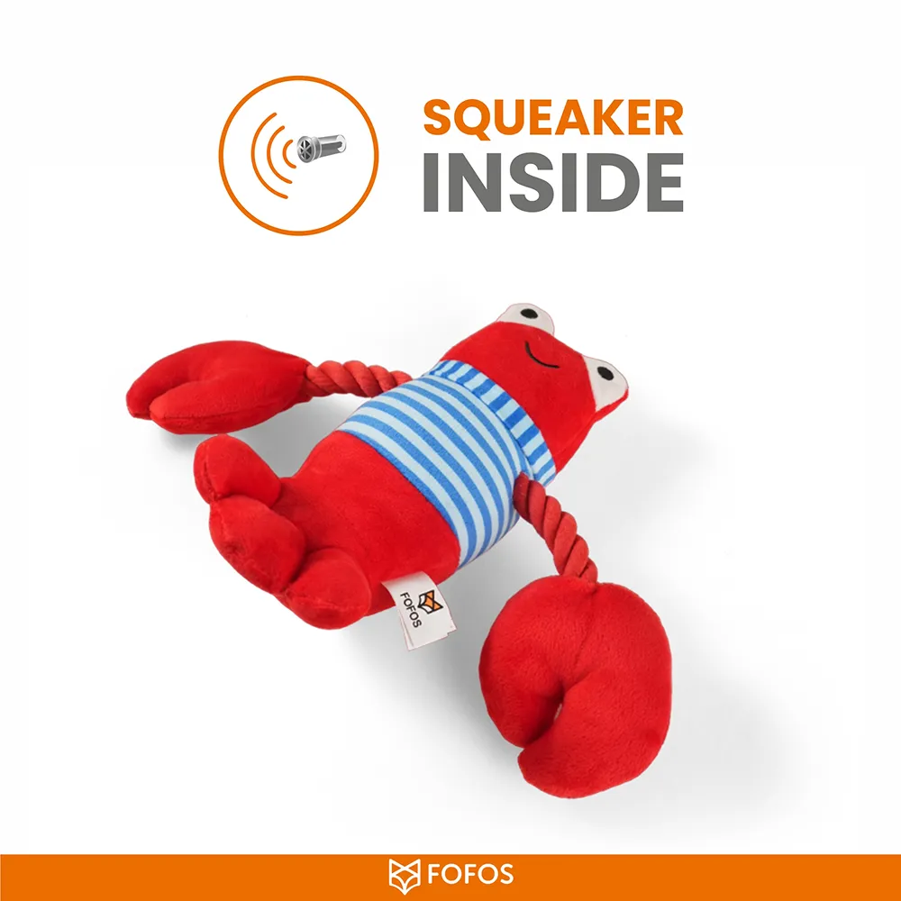 Barkbutler x Fofos Sealife Lobster Plush Toy for Dogs