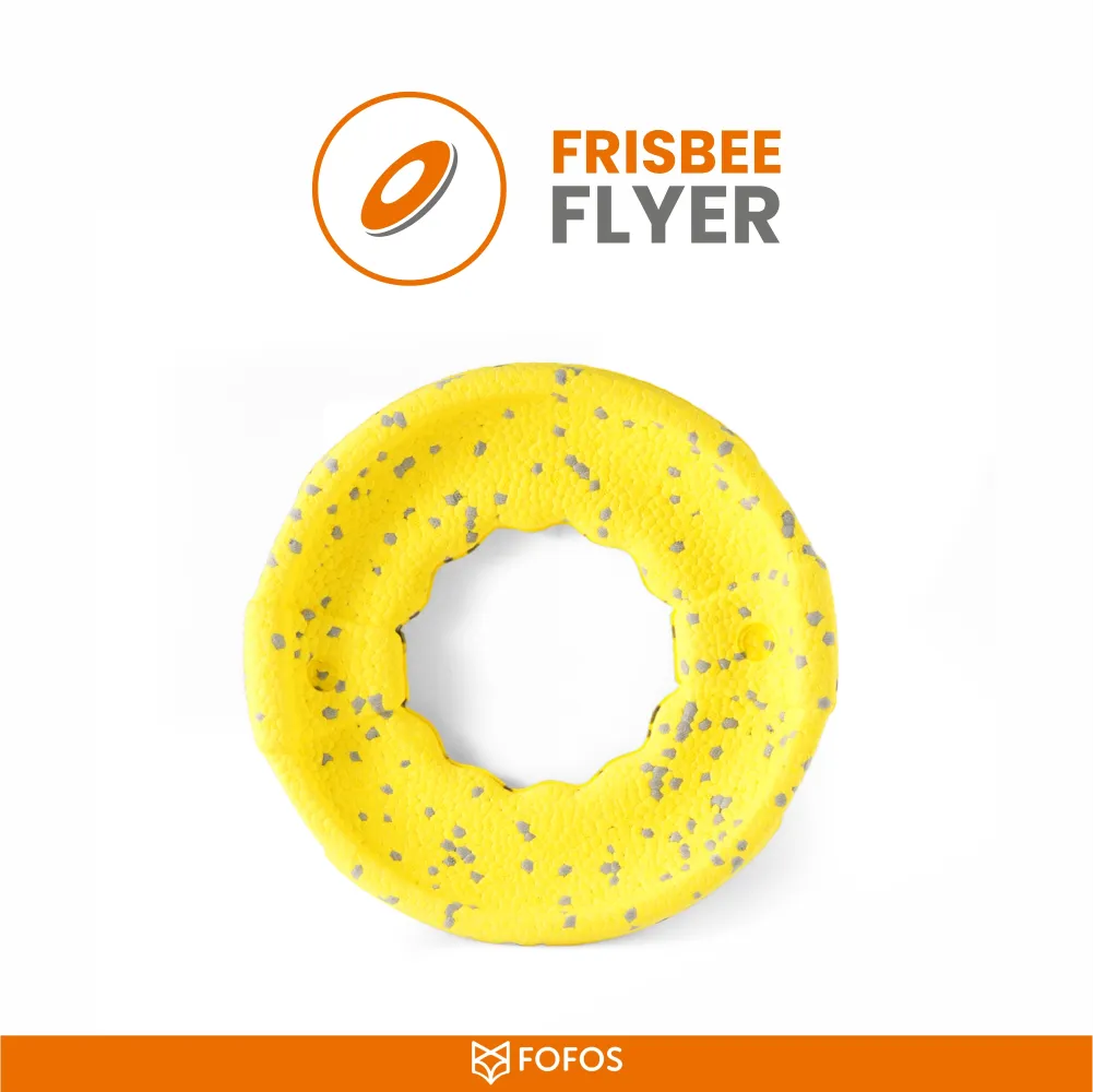 Barkbutler x Fofos Super Lightweight and Durable Flyer Tug Toy for Dogs (Yellow)