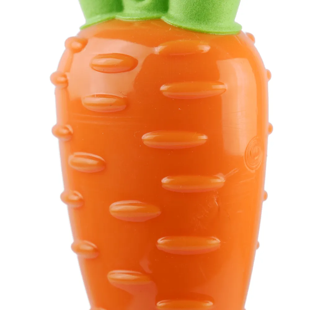 Barkbutler x Fofos Vegi Bites Carrot Squeaky Toy for Dogs | For Medium Chewers