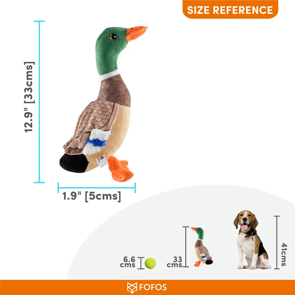 Barkbutler x Fofos Wild Duck Squeaky Plush Toy for Dogs