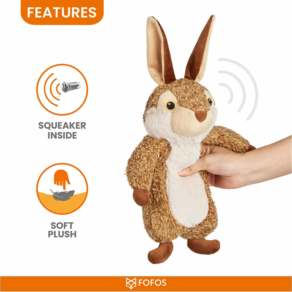 Barkbutler x Fofos Wildlife Rabbit Plush Toy for Dogs