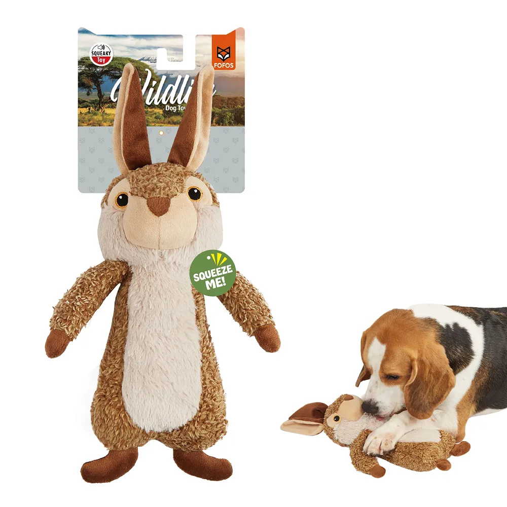 Barkbutler x Fofos Wildlife Rabbit Plush Toy for Dogs
