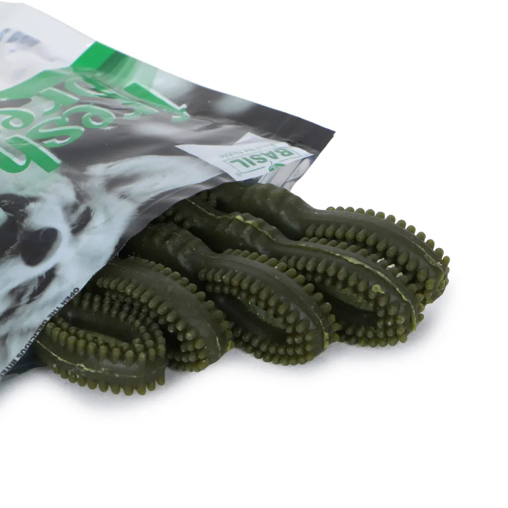 Basil Fresh Breath Chewy Bone Dog Treat