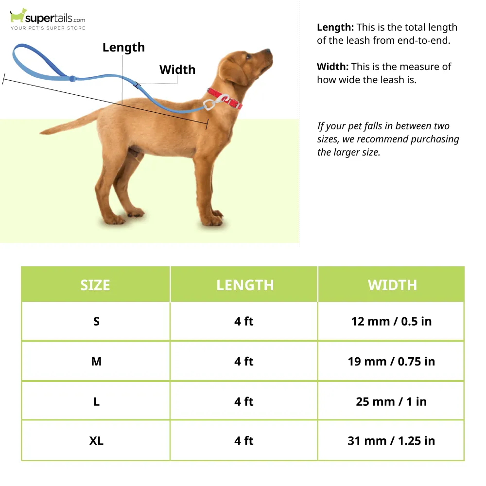 Basil Printed Leash for Dogs and Cats (Pink)