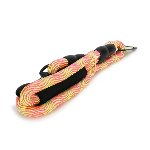Basil Rope Leash for Dogs (Yellow & Pink)