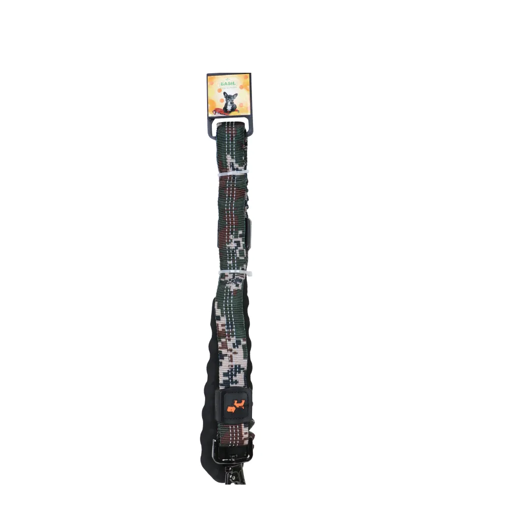 Basil Shock Absorbing Stretch Leash for Dogs (Green)