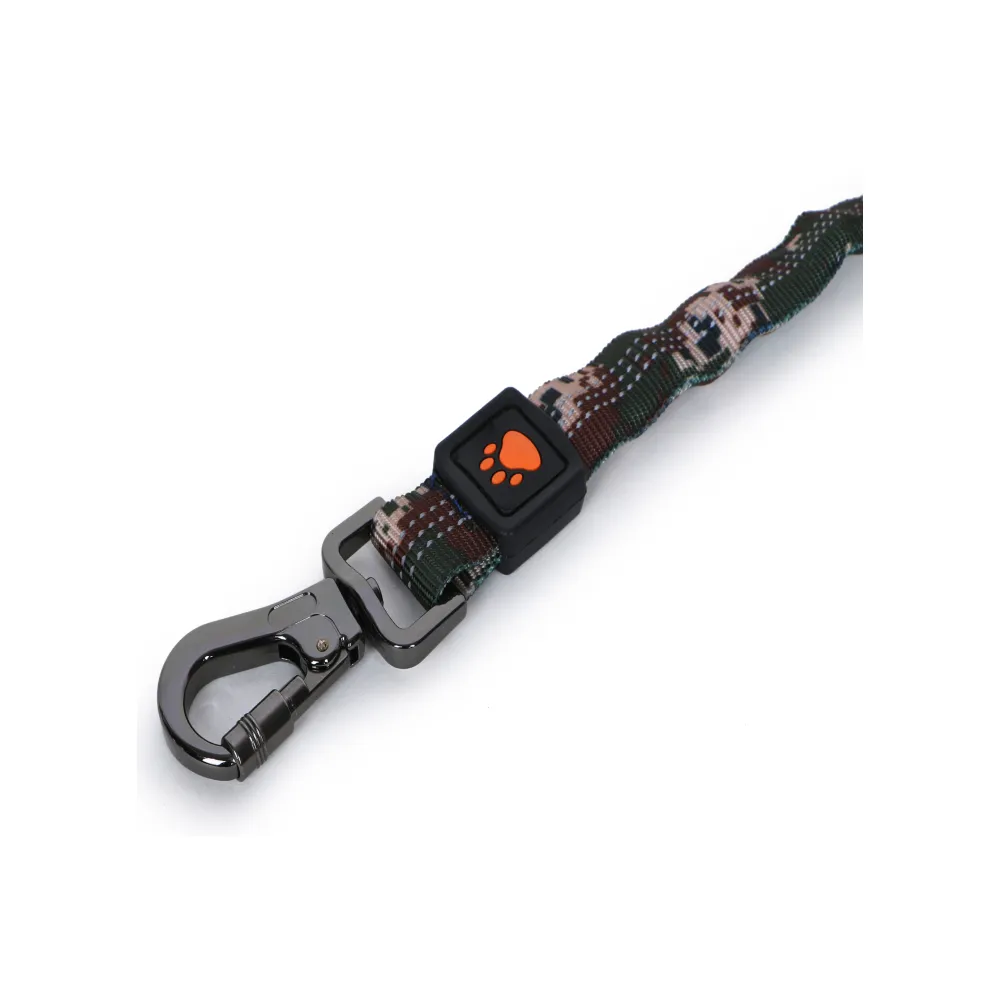 Basil Shock Absorbing Stretch Leash for Dogs (Green)