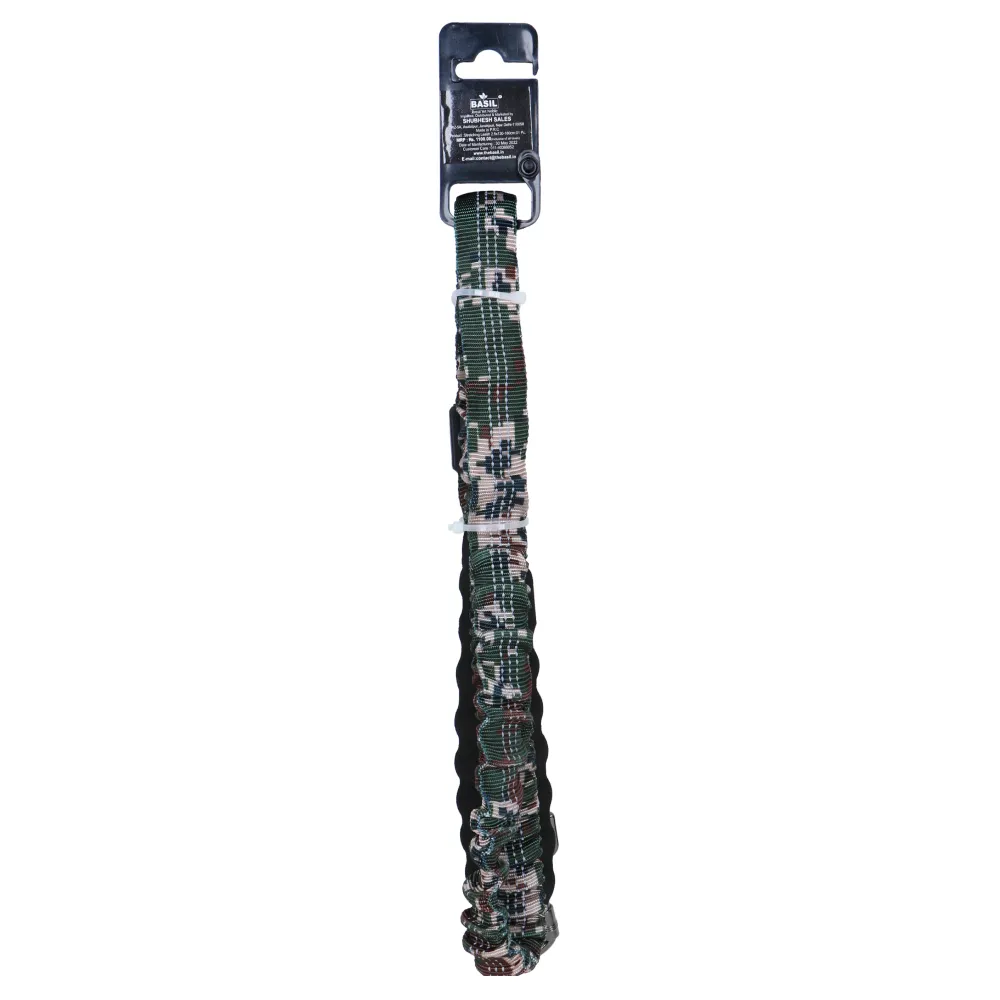 Basil Shock Absorbing Stretch Leash for Dogs (Green)