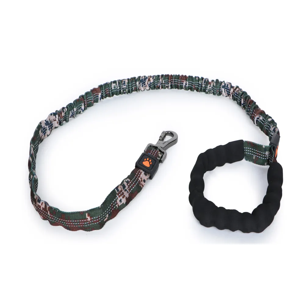 Basil Shock Absorbing Stretch Leash for Dogs (Green)