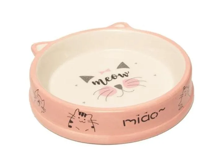 Big Face Cat Head Ceramic Bowl Pets Qatar