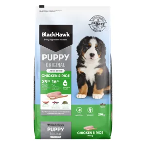 Black Hawk Chicken and Rice Large Breed Puppy Dry Dog Food 20kg
