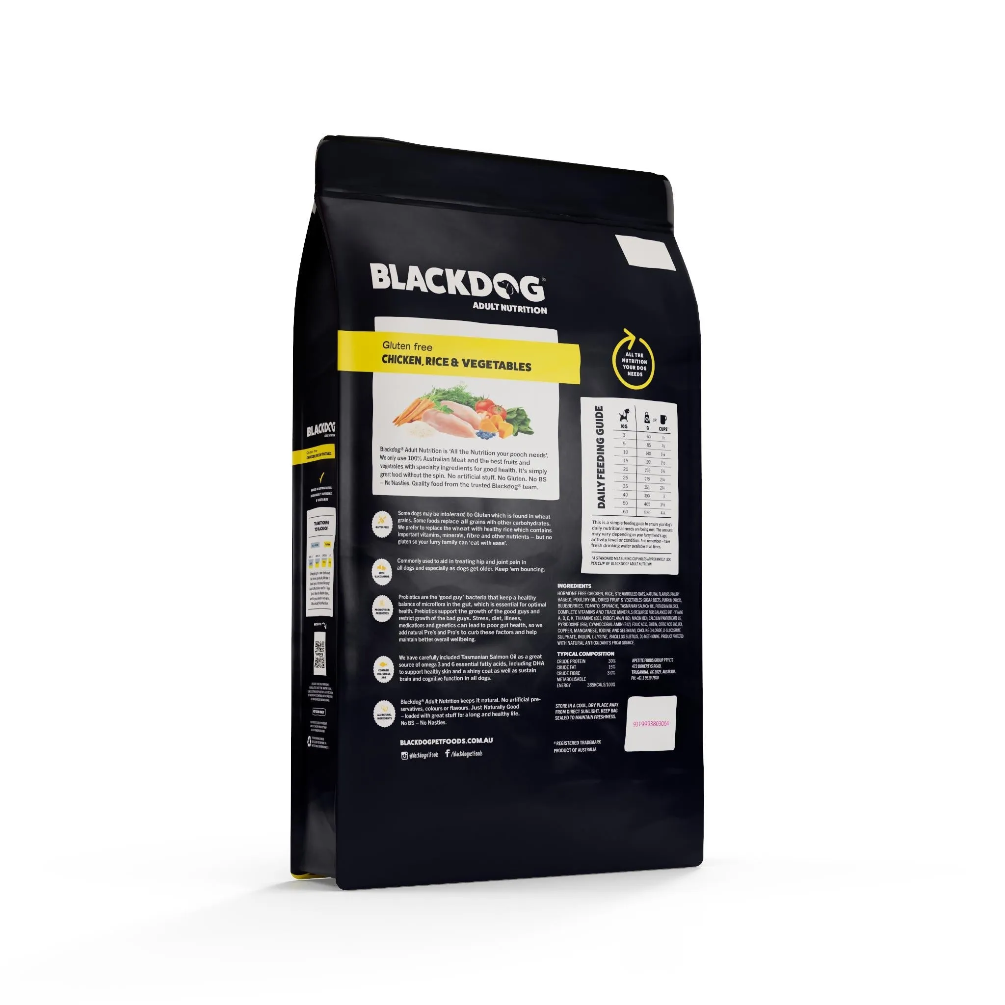 Blackdog Chicken Rice and Vegetables Puppy Dry Dog Food 6kg