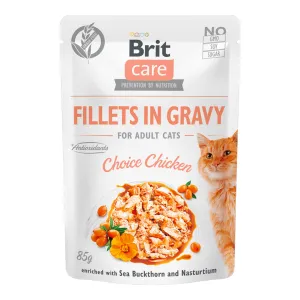 Brit Care Cat Fillets in Gravy Choice Chicken  85 g Pets Qatar
