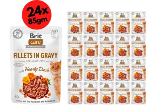 Brit Care Cat Fillets in Gravy with Hearty Duck 24x85g Pets Qatar