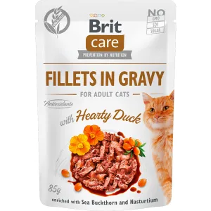Brit Care Cat Fillets in Gravy with Hearty Duck  85 g Pets Qatar