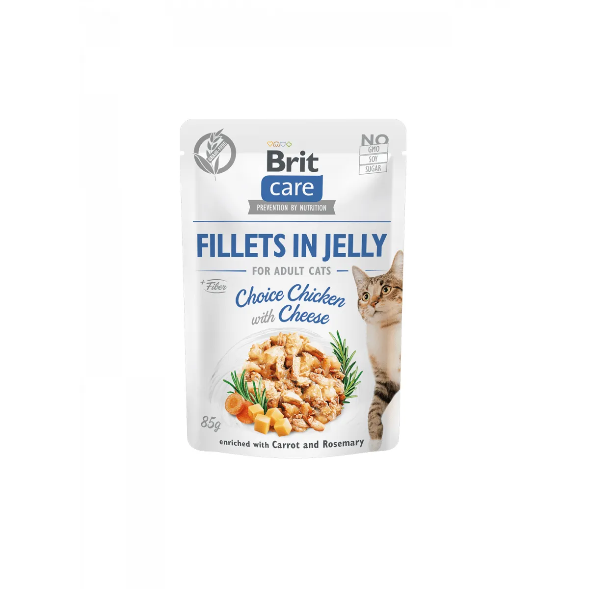 Brit Care Cat Fillets in Jelly Choice Chicken with Cheese 24x85g Pets Qatar