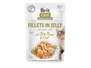 Brit Care Cat Fillets in Jelly with Fine Trout & Cod 85 g Pets Qatar