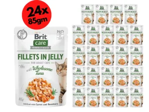Brit Care Cat Fillets in Jelly with Wholesome Tuna 24x85g Pets Qatar