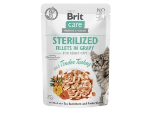 Brit Care Cat. Sterilized. Fillets in Gravy with Tender Turkey 85 g Pets Qatar