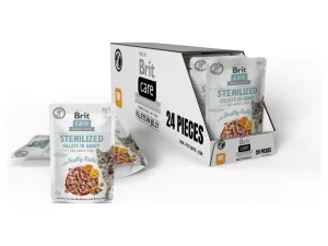 Brit Care Cat Sterilized.Fillets in Gravy with Healthy Rabbit 24x85 Pets Qatar