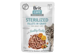 Brit Care Cat Sterilized.Fillets in Gravy with Healthy Rabbit 85 g Pets Qatar