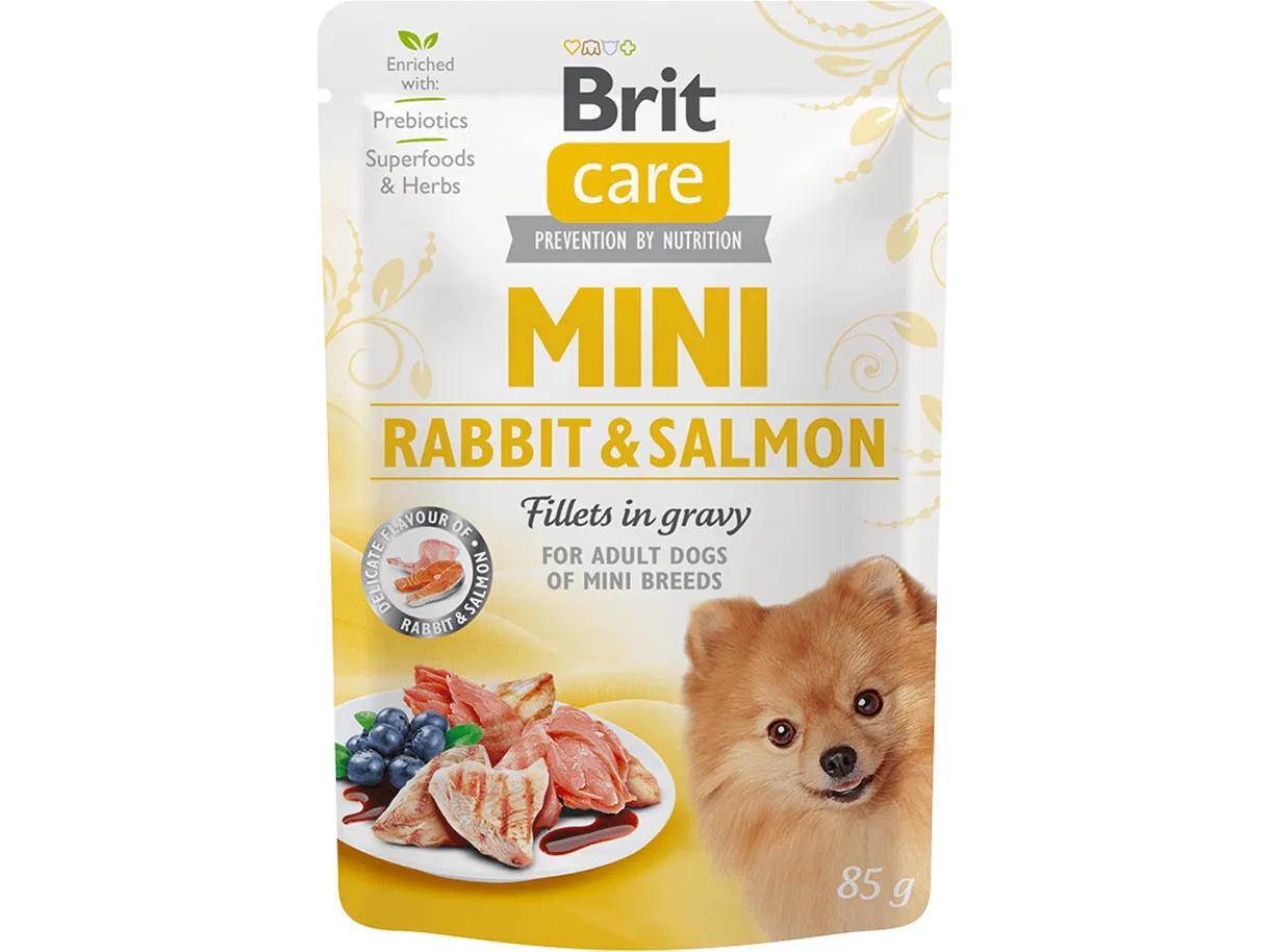 Brit Care Mini Rabbit&Salmon fillets in gravy  85g Pets Qatar