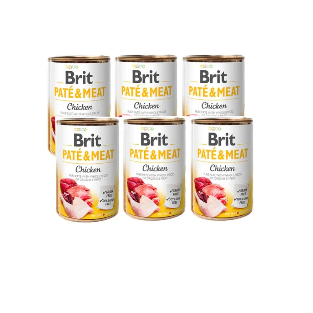Brit Pate & Meat Chicken 6x400 g Pets Qatar