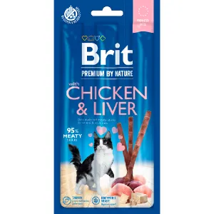 Brit Premium by Nature Cat Sticks with Chicken & Liver (3 sticks) Pets Qatar