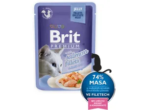 Brit Premium Cat Delicate Fillets in Gravy with Salmon for Sterilised 85 g Pets Qatar