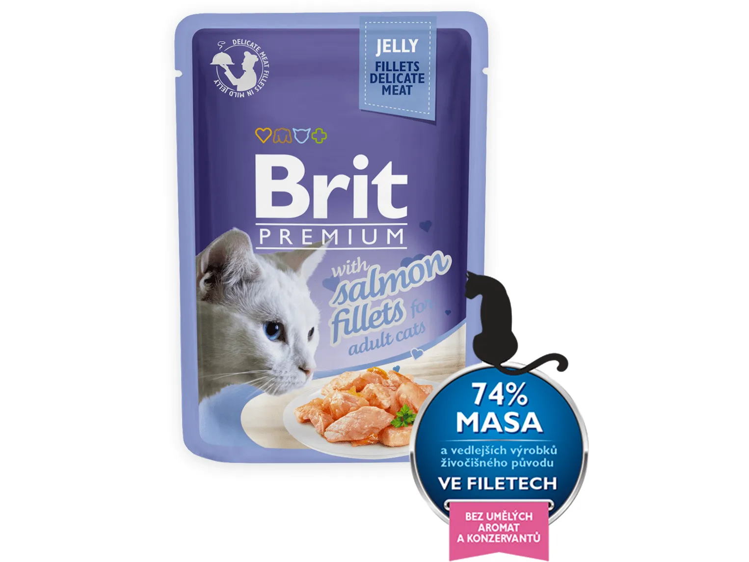Brit Premium Cat Delicate Fillets in Gravy with Salmon for Sterilised 85 g Pets Qatar